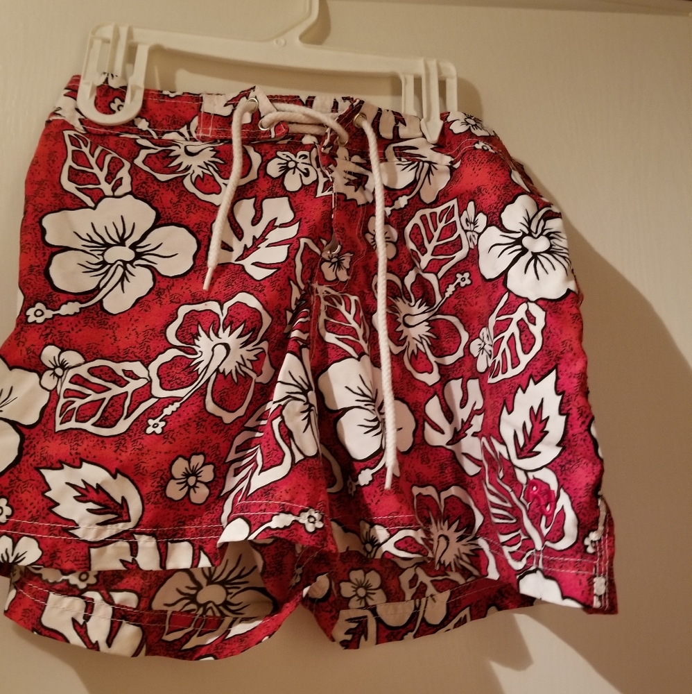 Ron Jon Red/White Floral Board Shorts